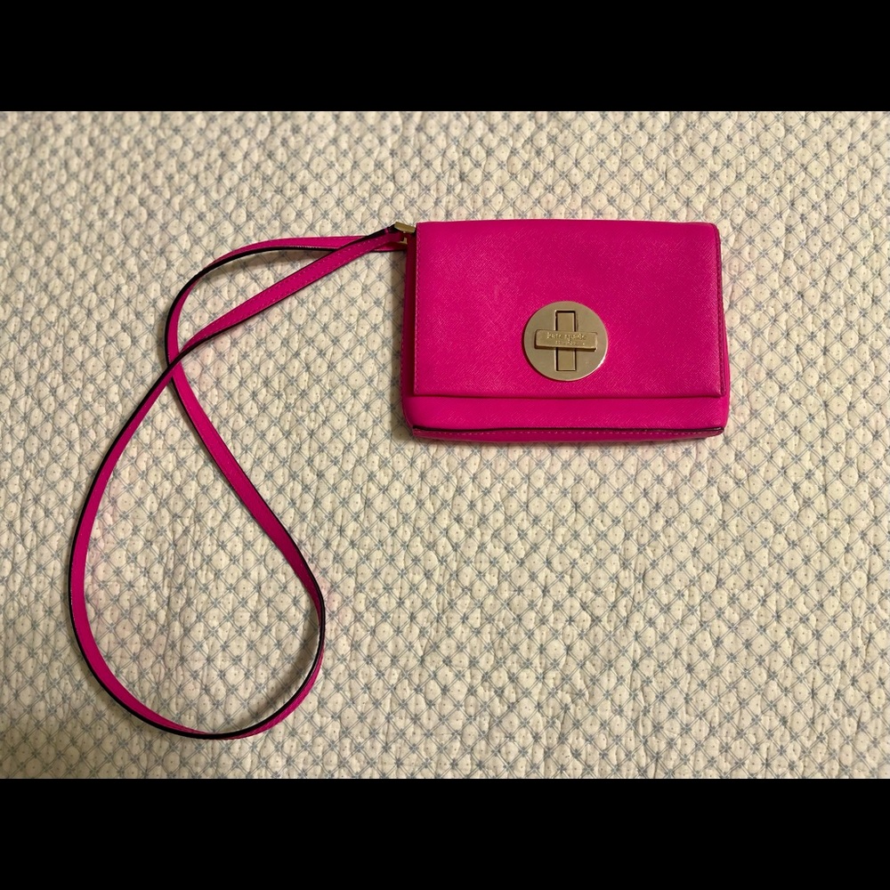 Kate Spade hot pink crossbody purse